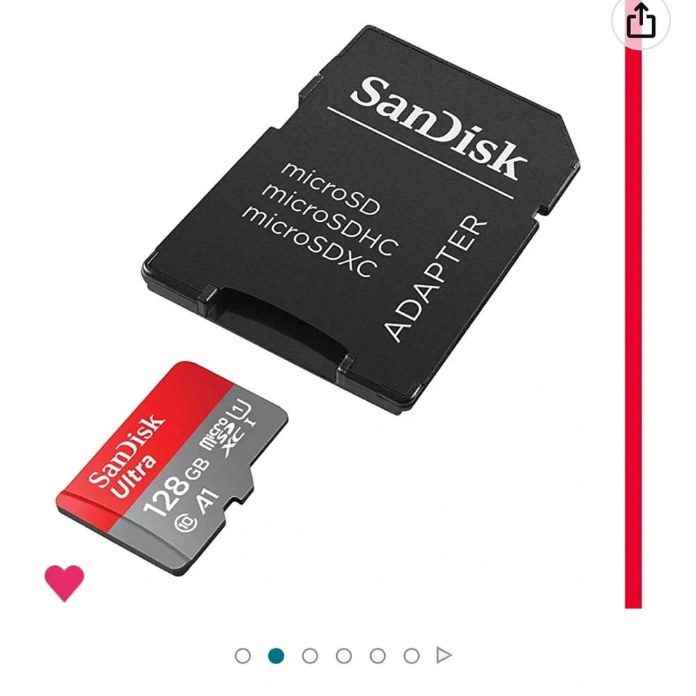 SanDisk 128GB Ultra microSDXC UHS-I Memory Card with Adapter -NWT never used